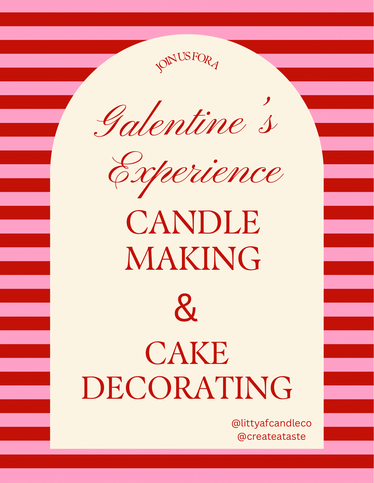Galentine's Candle and Cake Workshop