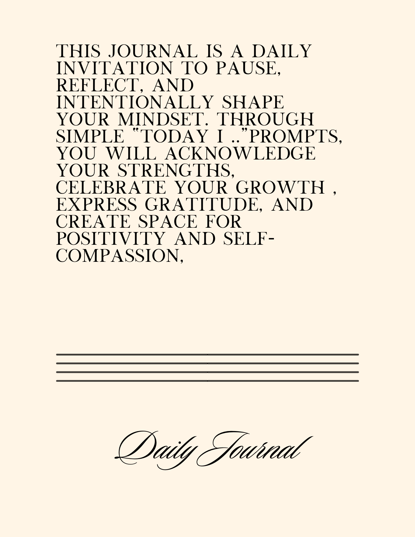 Today I Choose-31 Day Journal